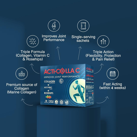 Acti Colla C - Collagen supplement for joint support - 30 sachets.
