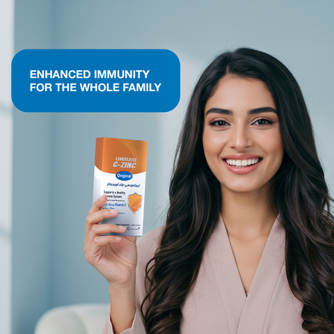1+1 Offer - Limitless C-Zinc original - Vitamin C & Zinc - For healthy immune system - 30 lozenges