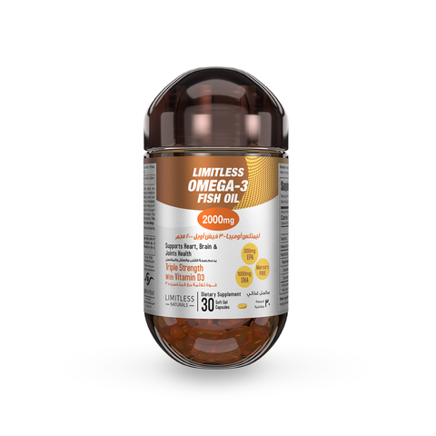 1+1 offer - Limitless Omega 3 - Omega 3 supplement for enhanced focus & brain health - 30 capsules