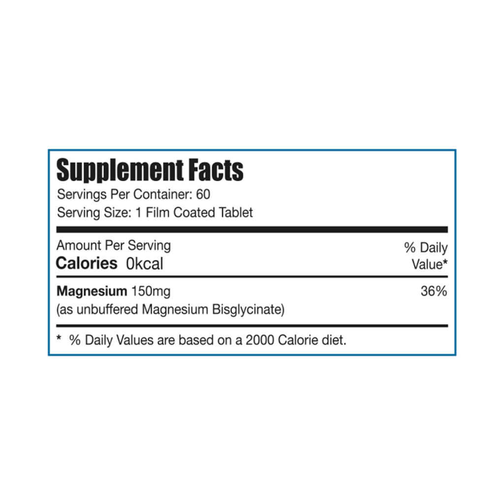 Limitless Magnesium – 150mg Chelated Magnesium – 60 Tablets – Sleep Quality, Muscle Function & Nervous system Support