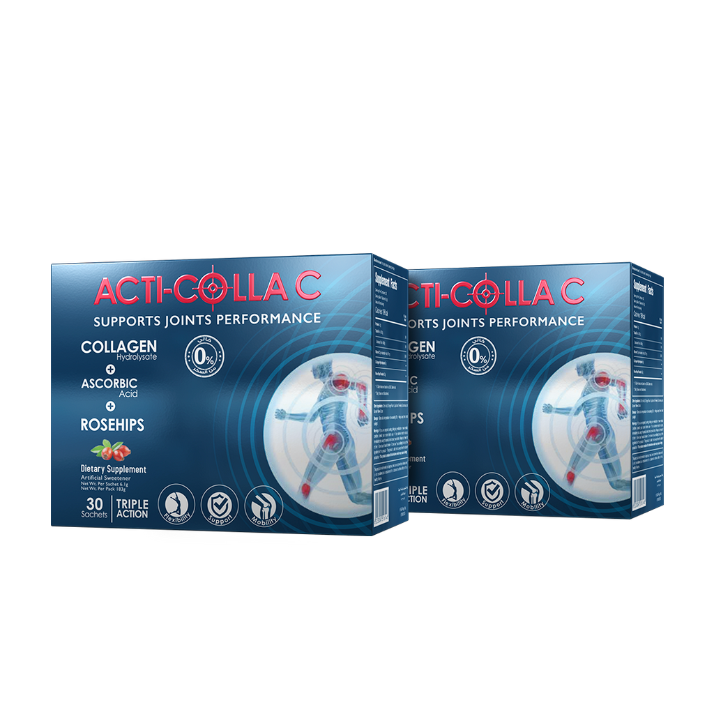 Acti Colla C - Collagen supplement for joint support - 30 sachets. (2 Packs Bundle)