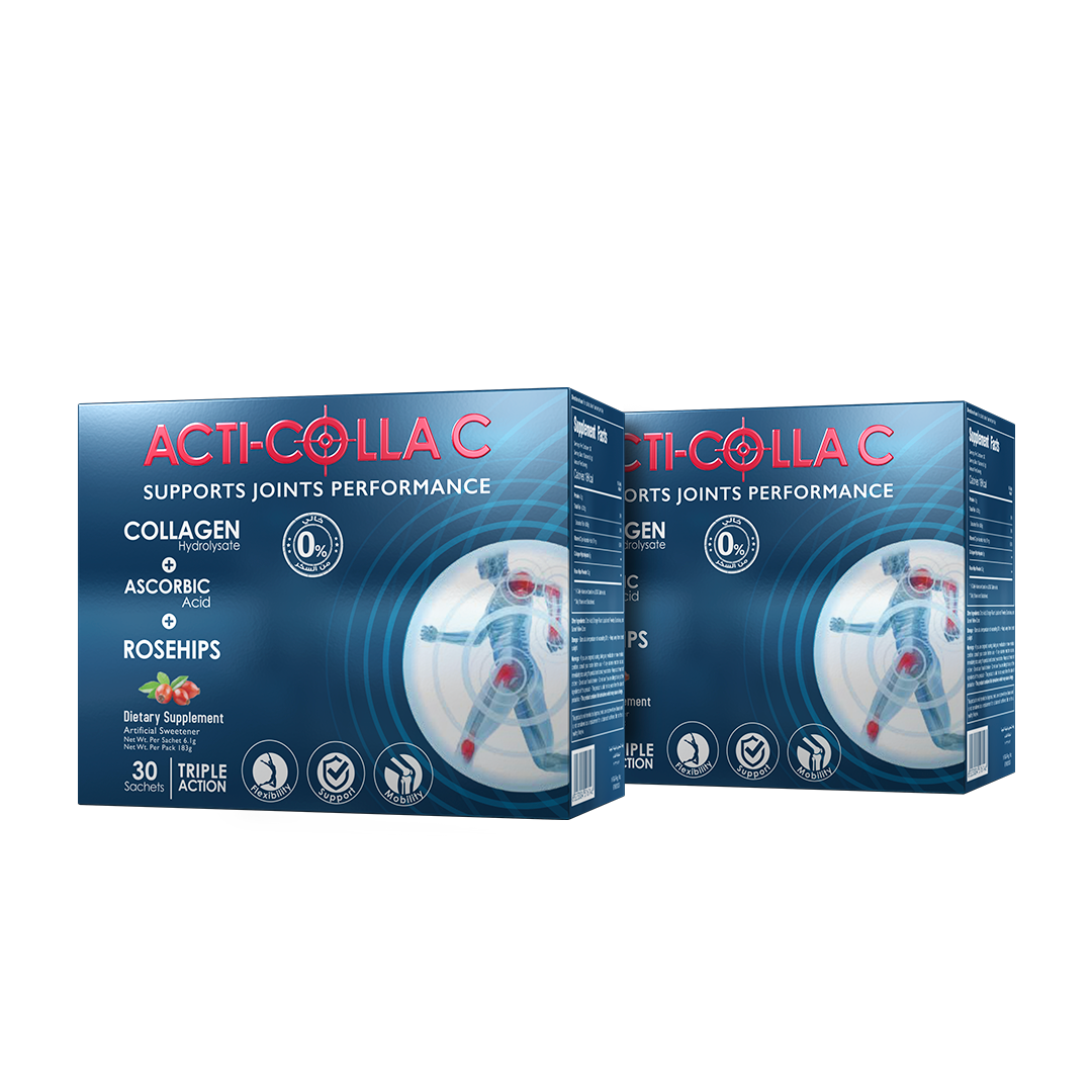 Acti Colla C - Collagen supplement for joint support - 30 sachets. (2 Packs Bundle)