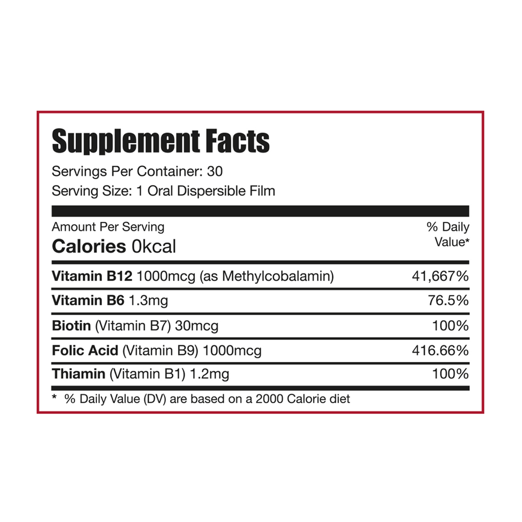 Limitless Vitamin B Complex ODF (2 Packs Bundle)  – 30 Oral Dissolving Films – Methylcobalamin, Folic Acid, B1, B6 & Biotin – Energy & Nervous System Support