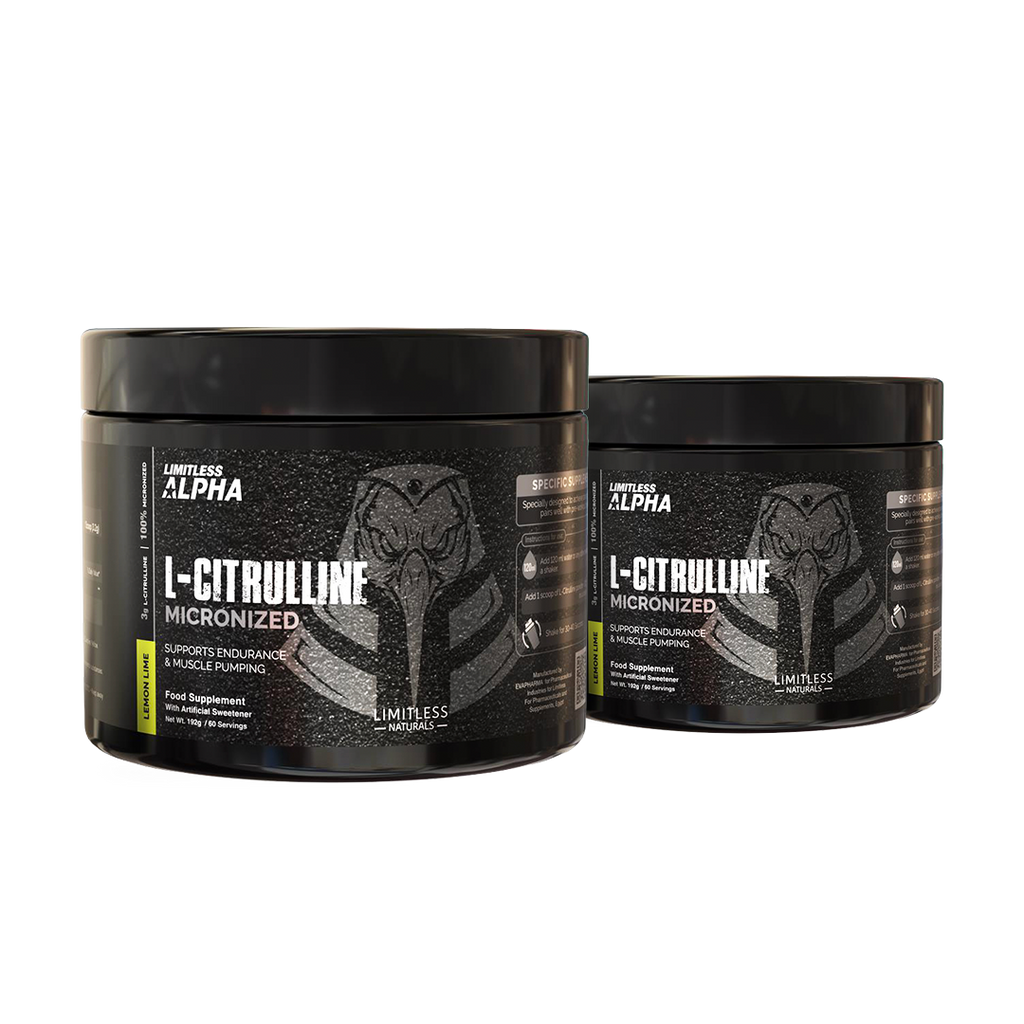 Limitless Alpha L-Citrulline – 192g – 3g Pure L-Citrulline Per Scoop - 60 Servings. (2 Packs Bundle)