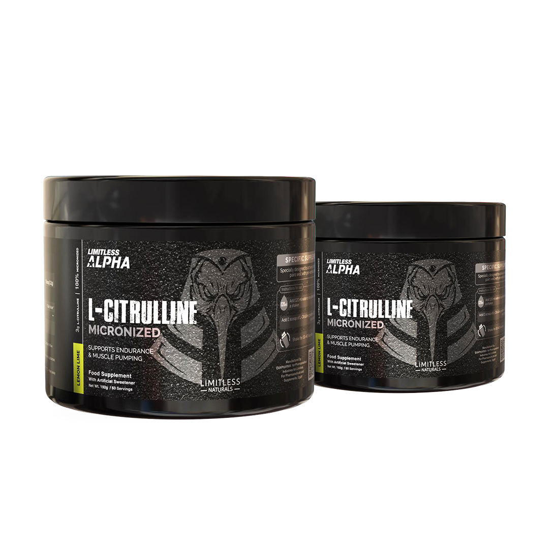 Limitless Alpha L-Citrulline – 192g – 3g Pure L-Citrulline Per Scoop - 60 Servings. (2 Packs Bundle)