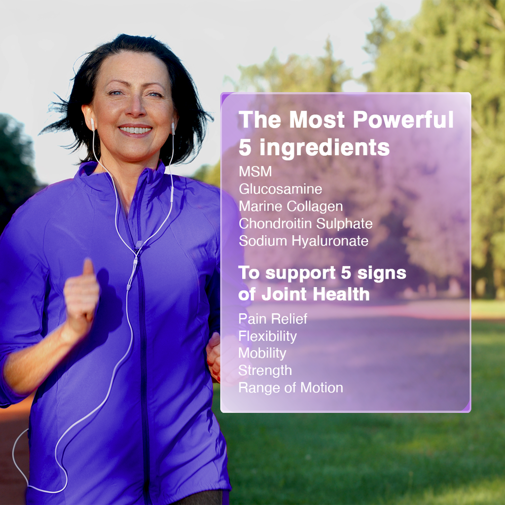 Genuphil Advance - 5 in 1 joint support formula - Glucosamine, Marine Collagen, Chondroitin, MSM & Sodium Hyaluronate - 30 sachets.