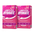 Limitless Hydrate Glow – 6 Sticks – Electrolytes + Vitamin C & Collagen – Hydration for Skin, Hair & Nail Health – Mixed Berries Flavor (2 Packs Bundle)