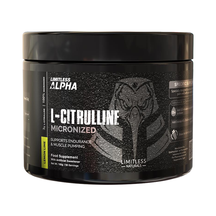 Limitless Alpha L-Citrulline – 192g – 3g Pure L-Citrulline Per Scoop - 60 Servings.