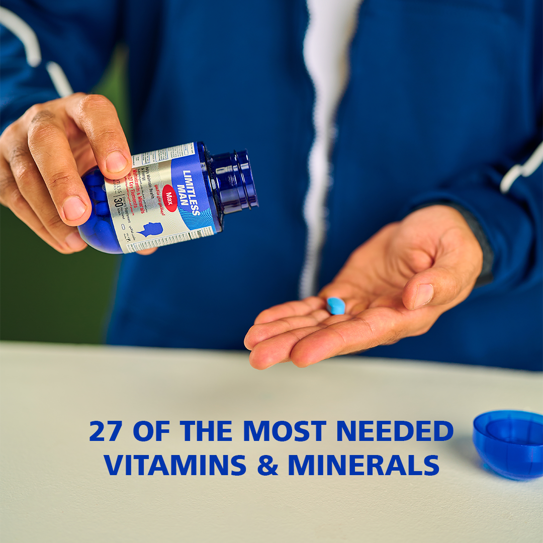 Limitless Man Max Multivitamin for Men -  For Sustained Energy & Men's Wellbeing 30 & 60-Tablets.