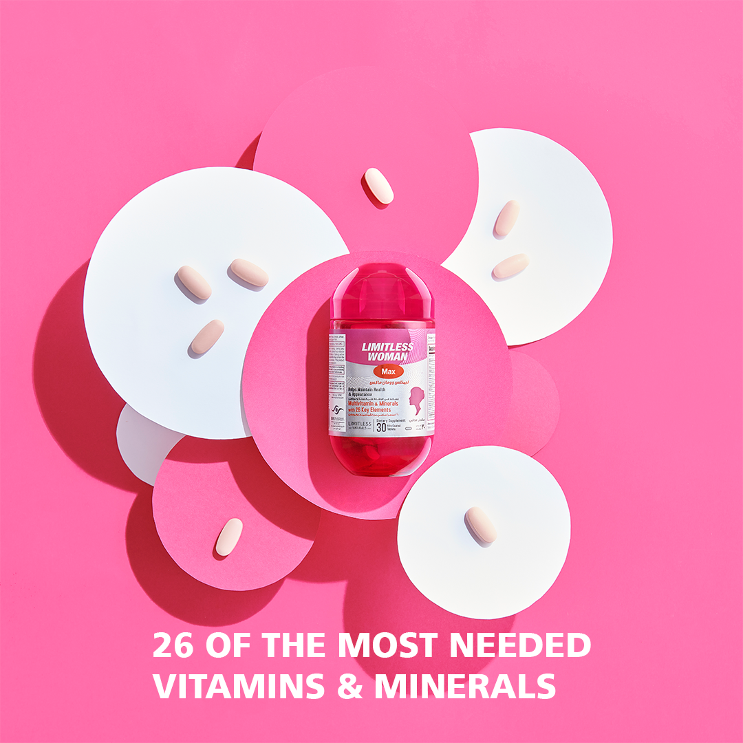 Limitless Woman Max - Multivitamin for women - For Daily Energy & Vitality - 30 & 60 tablets.