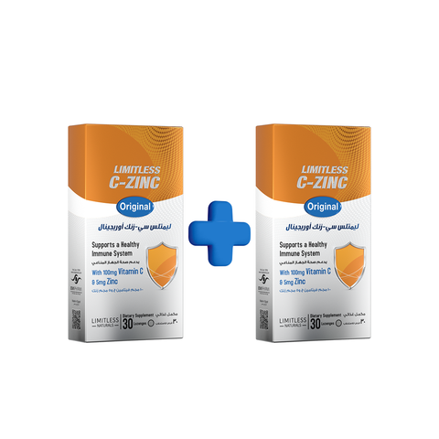1+1 Offer - Limitless C-Zinc original - Vitamin C & Zinc - For Enhanced Immunity - 30 lozenges