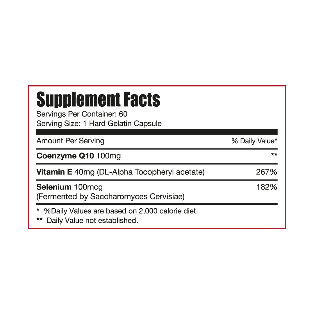 Limitless CoQ 10 - CoQ 10 Enzyme, vitamin E & Selenium - For cognitive, heart health & energy production- 60 capsules.