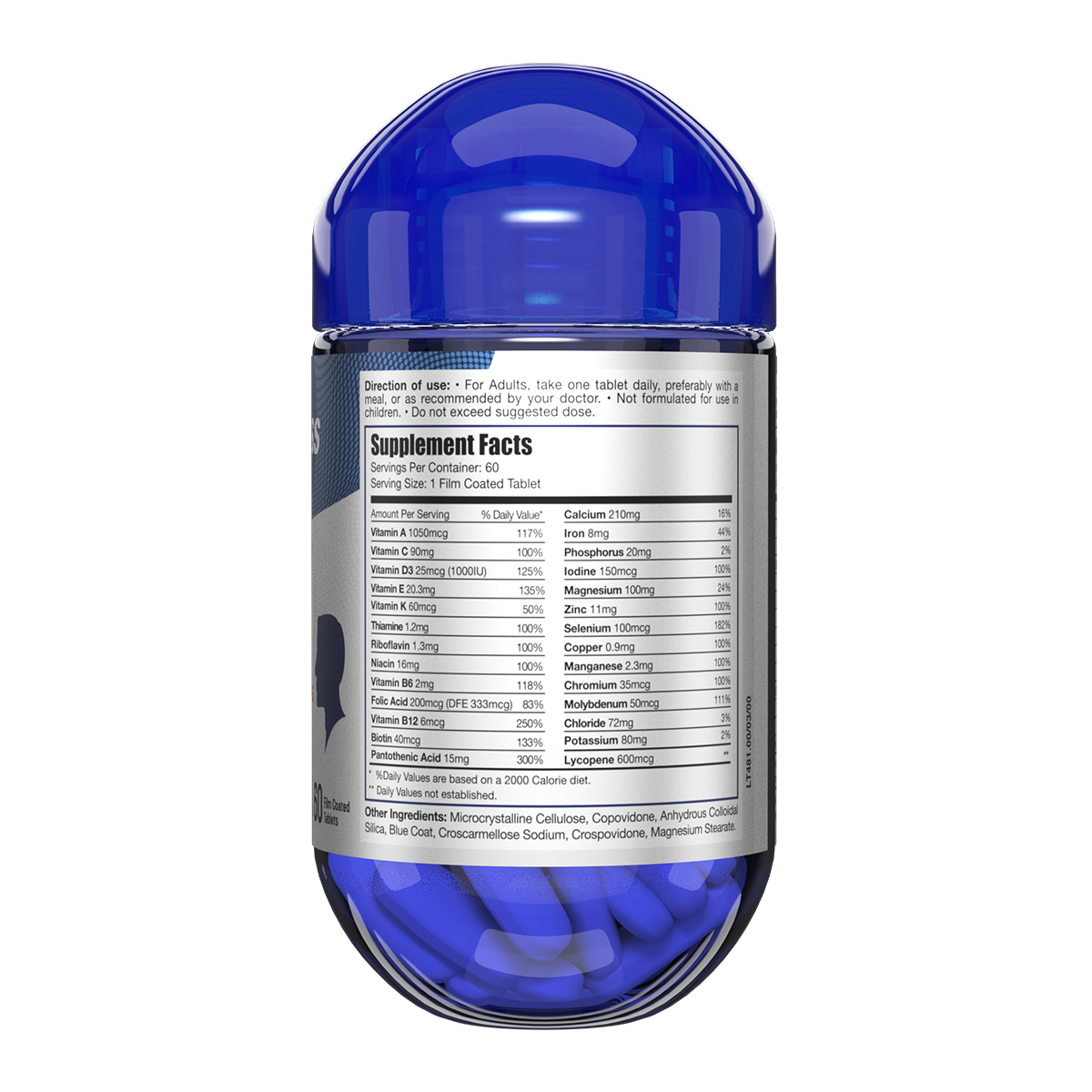 Limitless Man Max Multivitamin for Men -  For Sustained Energy & Men's Wellbeing 60-Tablets.