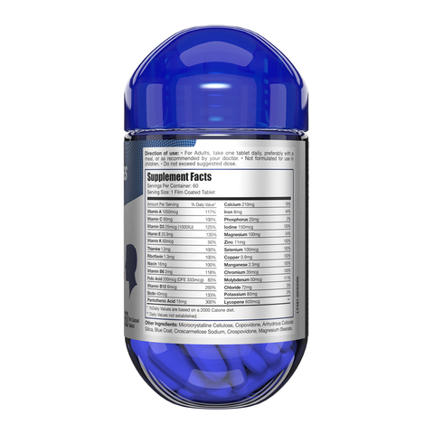 Limitless Man Max Multivitamin for Men -  For Sustained Energy & Men's Wellbeing 60-Tablets.