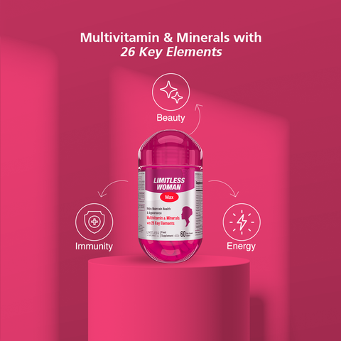 Limitless Woman Max - Multivitamin for women - For Daily Energy & Vitality 60 tablets.