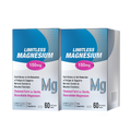 Limitless Magnesium – 150mg Chelated Magnesium – 60 Tablets – Sleep Quality, Muscle Function & Nervous system Support (2 Packs Bundle)