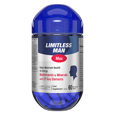 Limitless Man Max Multivitamin for Men -  For Sustained Energy & Men's Wellbeing 60-Tablets.