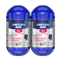 Limitless Man Max Multivitamin for Men -  For Sustained Energy & Men's Wellbeing 30 & 60-Tablets. (2 Packs Bundle)