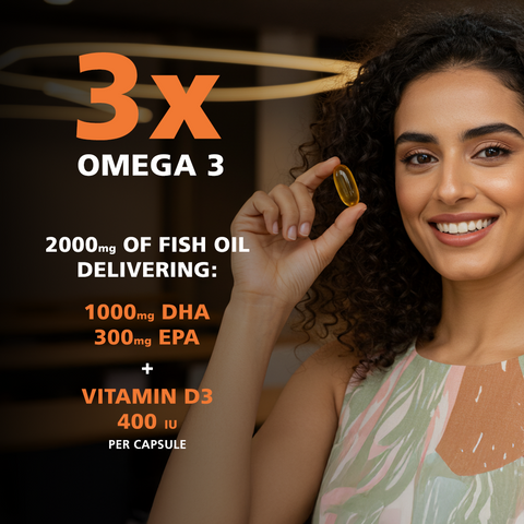 1+1 offer - Limitless Omega 3 - Omega 3 supplement for enhanced focus & brain health - 30 capsules