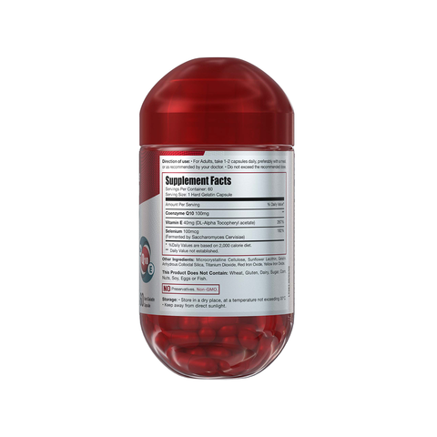 Limitless CoQ 10 - CoQ 10 Enzyme, vitamin E & Selenium - For cognitive, heart health & energy production- 60 capsules.