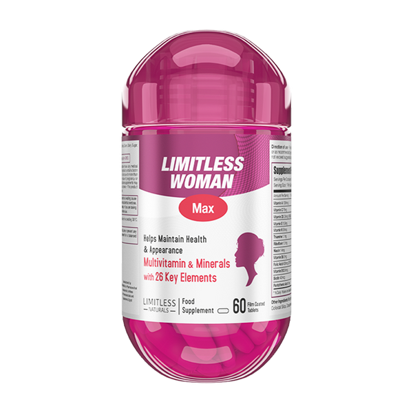 Limitless Woman Max - Multivitamin for women - For Daily Energy & Vitality 60 tablets.