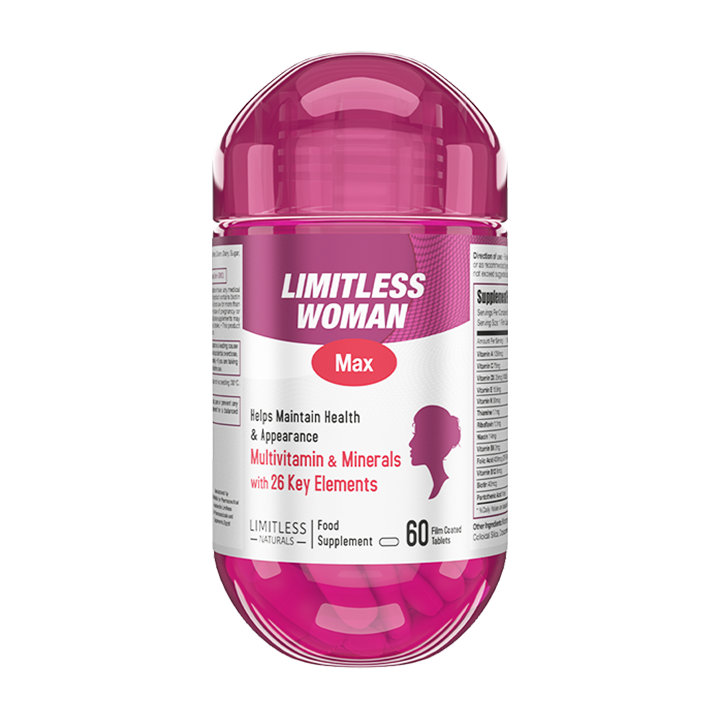 Limitless Woman Max - Multivitamin for women - For Daily Energy & Vitality 60 tablets.