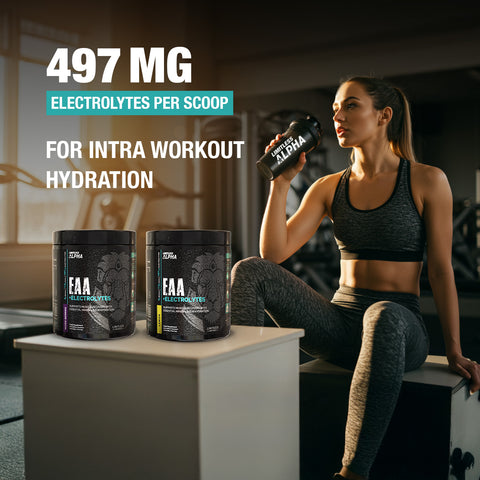 Limitless Alpha EAA + Electrolytes – 296g – 7.5g EAAs & 497mg Electrolytes Per Scoop – 30 Servings – Lemon & Mixed Berries Flavors.