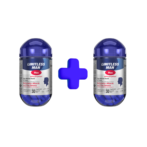 1+1 offer - Limitless Man Max Multivitamin for Men -  For Sustained Energy & Men's Wellbeing 30-Tablets.