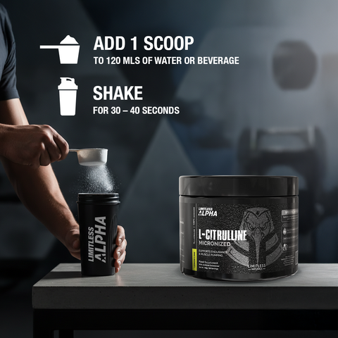 Limitless Alpha L-Citrulline – 192g – 3g Pure L-Citrulline Per Scoop - 60 Servings.
