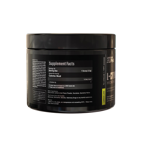 Limitless Alpha L-Citrulline – 192g – 3g Pure L-Citrulline Per Scoop - 60 Servings.